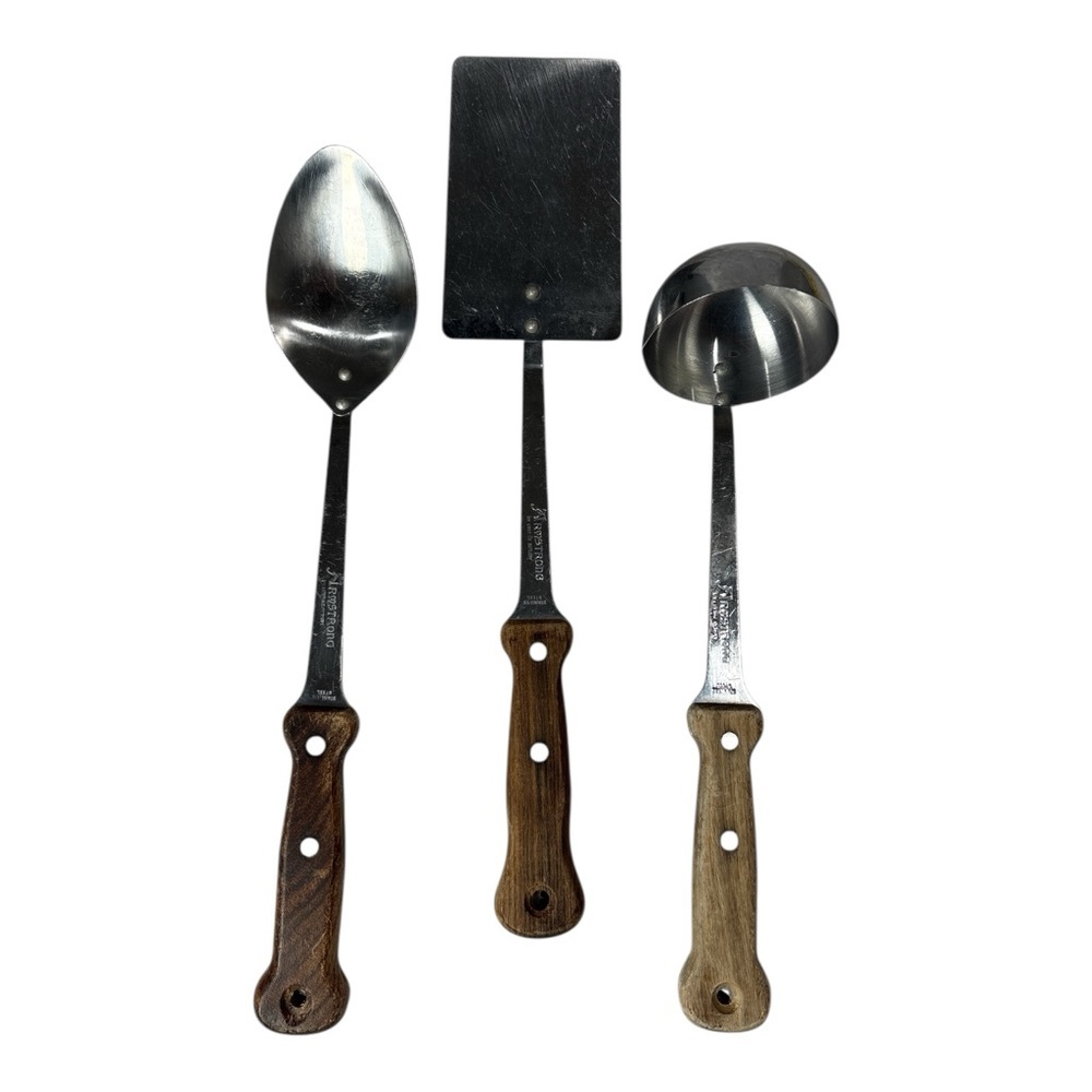 Vintage Armstrong Lifetime Cutlery Kitchen Cooking Utensils Spatula Ladle Spoon